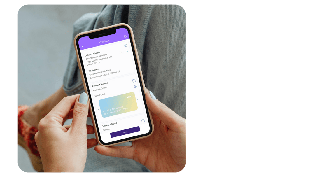 Orca Commerce B2B eCommerce platform on mobile