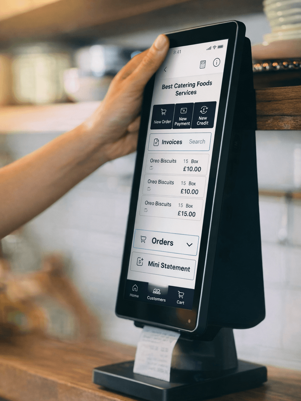 POS on-site mobile team visual